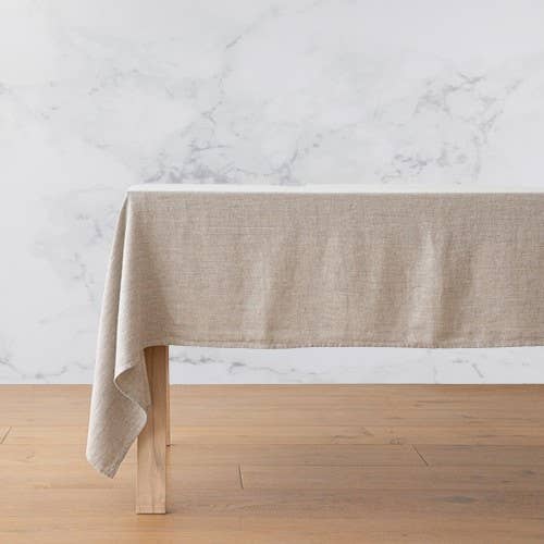 Classic Solid Beige Tablecloth