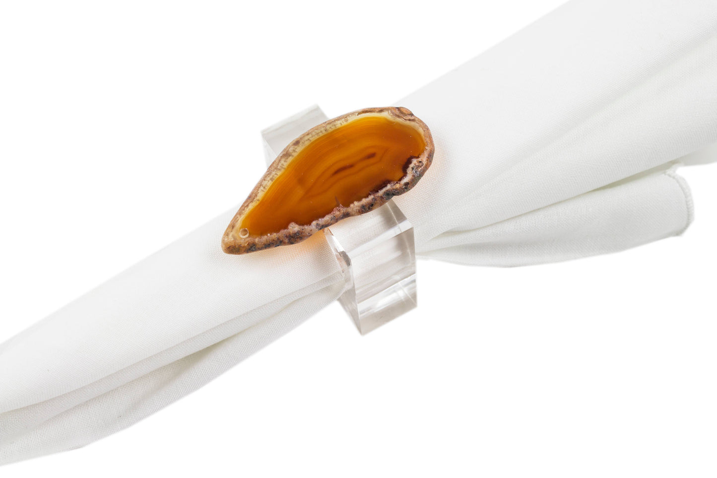 Orange Agate Napkin Holder