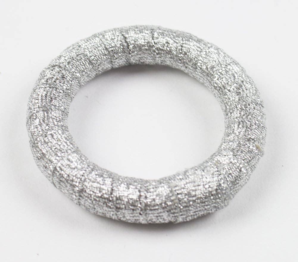 Metallic Silver Round Napkin Holder