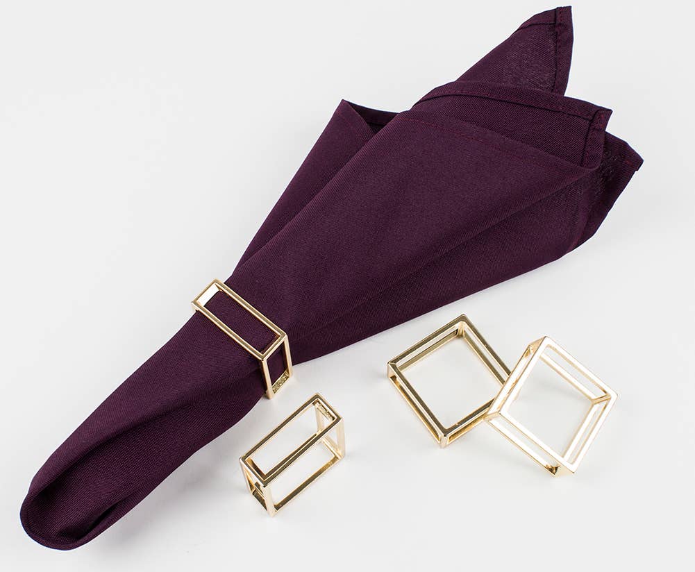 Classic Gold Square Napkin Holder