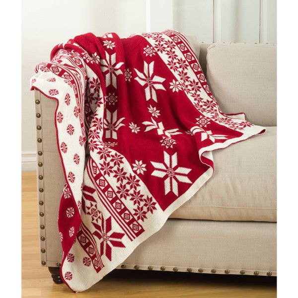 Knitted Christmas Design 50x60 Throw Blanket