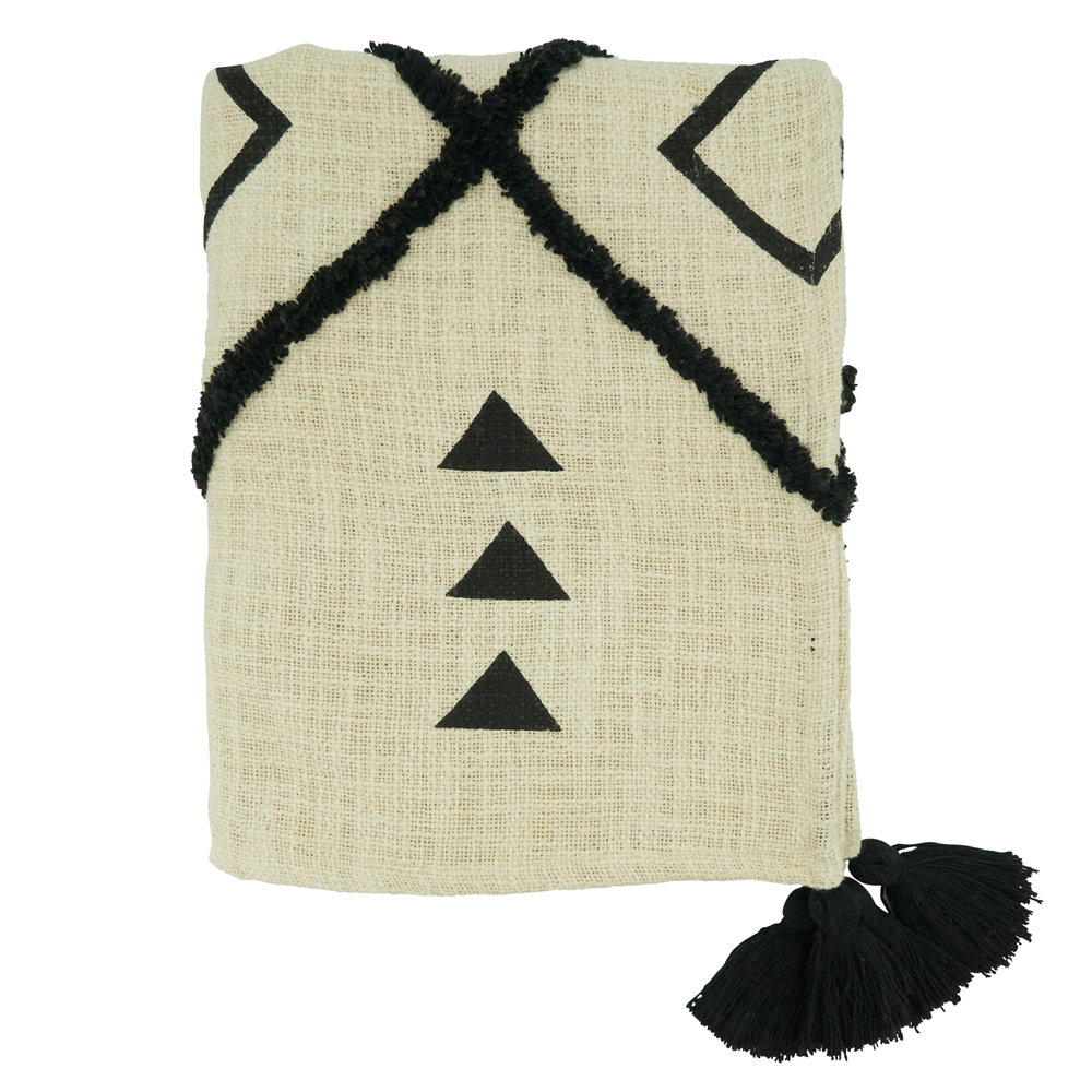 Diamond Tufted Pure Cotton 50"X60" Throw Blanket