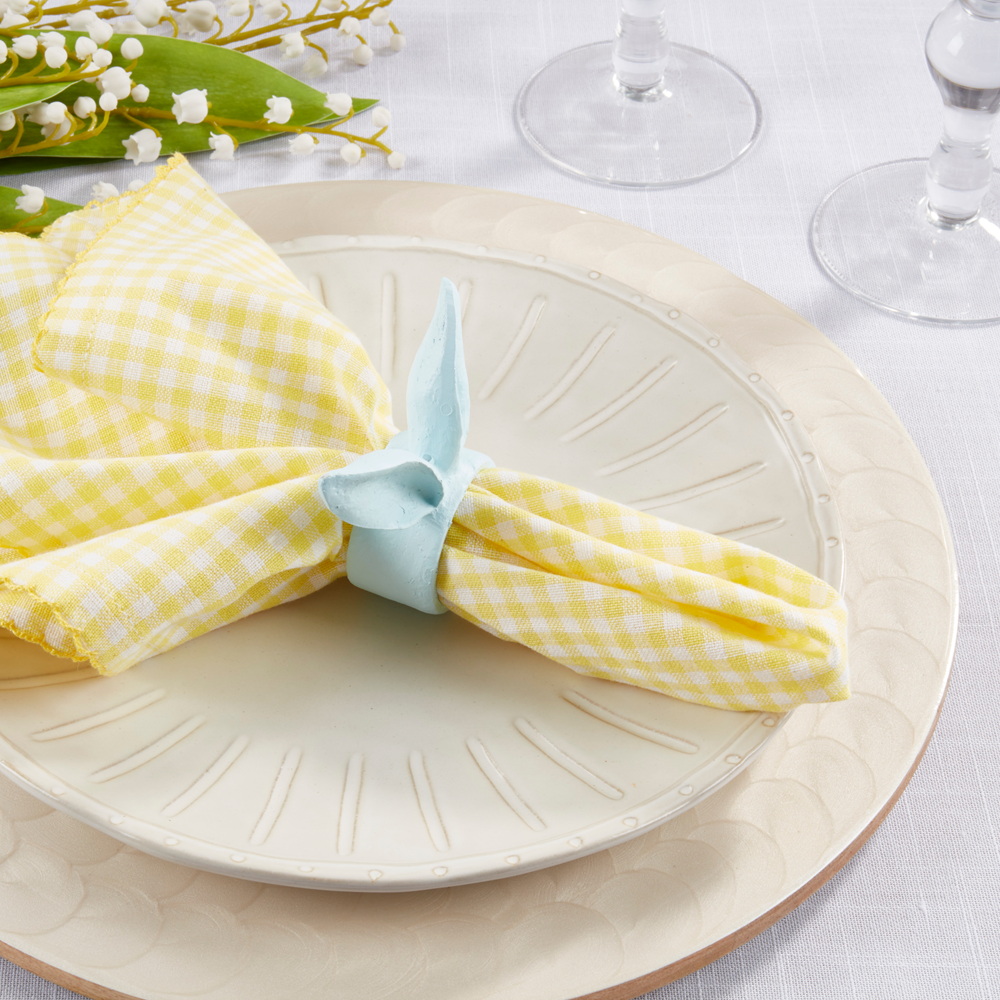 Blue Bunny Ears Napkin Ring