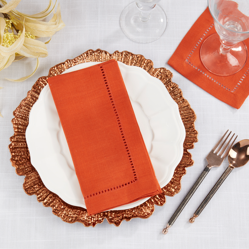 6323 - Pumpkin Hemstitched Cloth Napkin