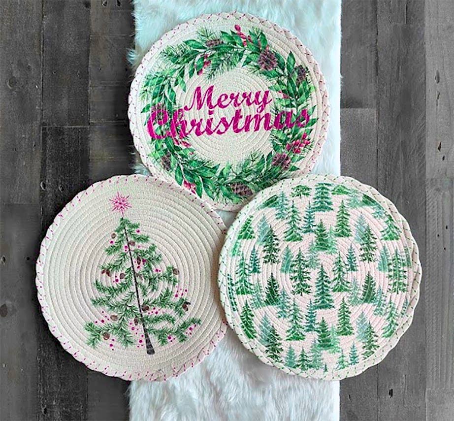 PM0052 - Christmas Design Woven 15" Placemat