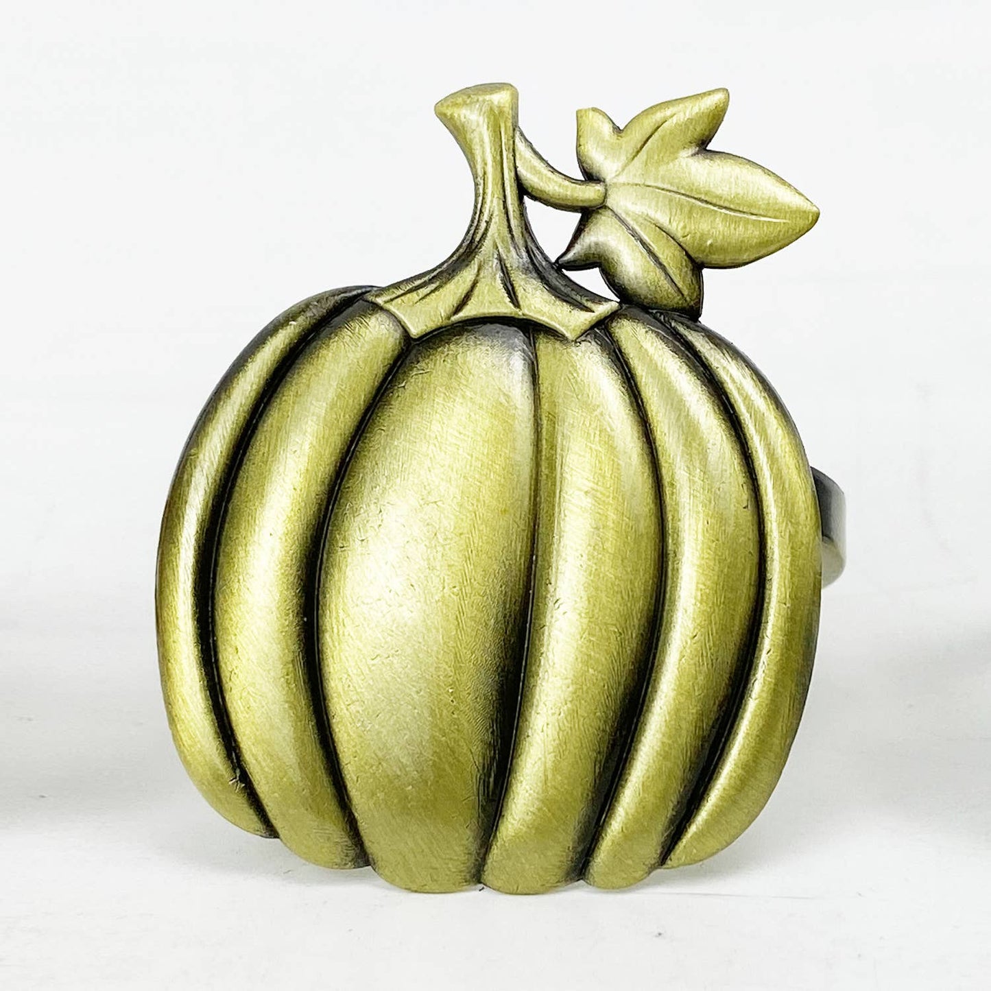 Gold Harvest Pumpkin Napkin Ring Holder