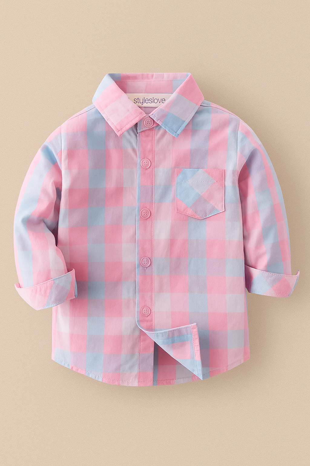 Pink Multi Plaid Cotton Button-Down Shirt – Baby & Toddler