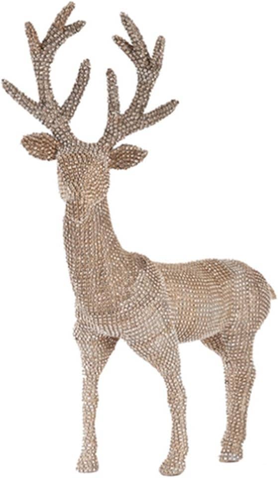 Champagne Sparkling Studded 20" Tall Standing Reindeer