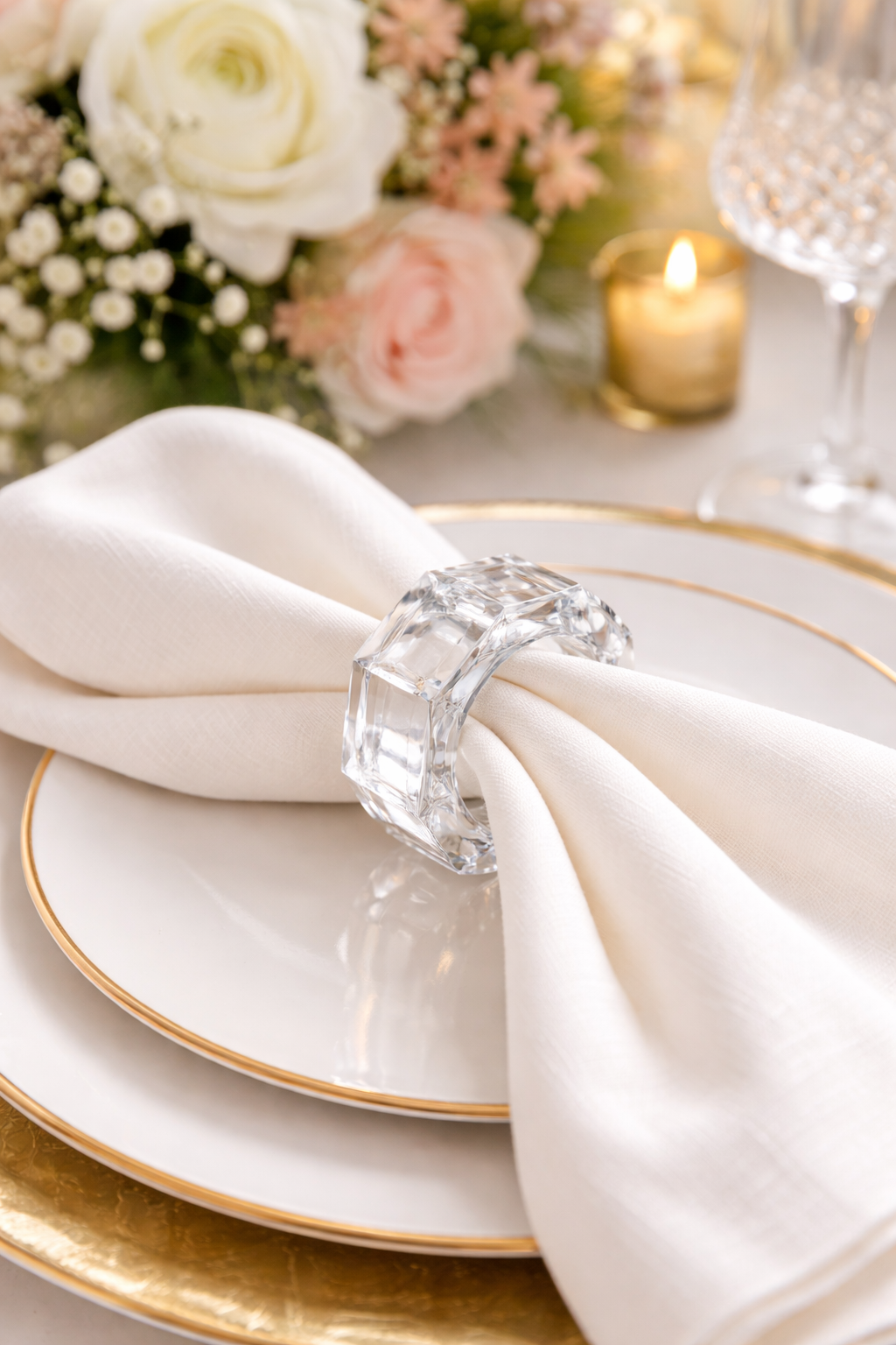 Crystal Glass Napkin Ring
