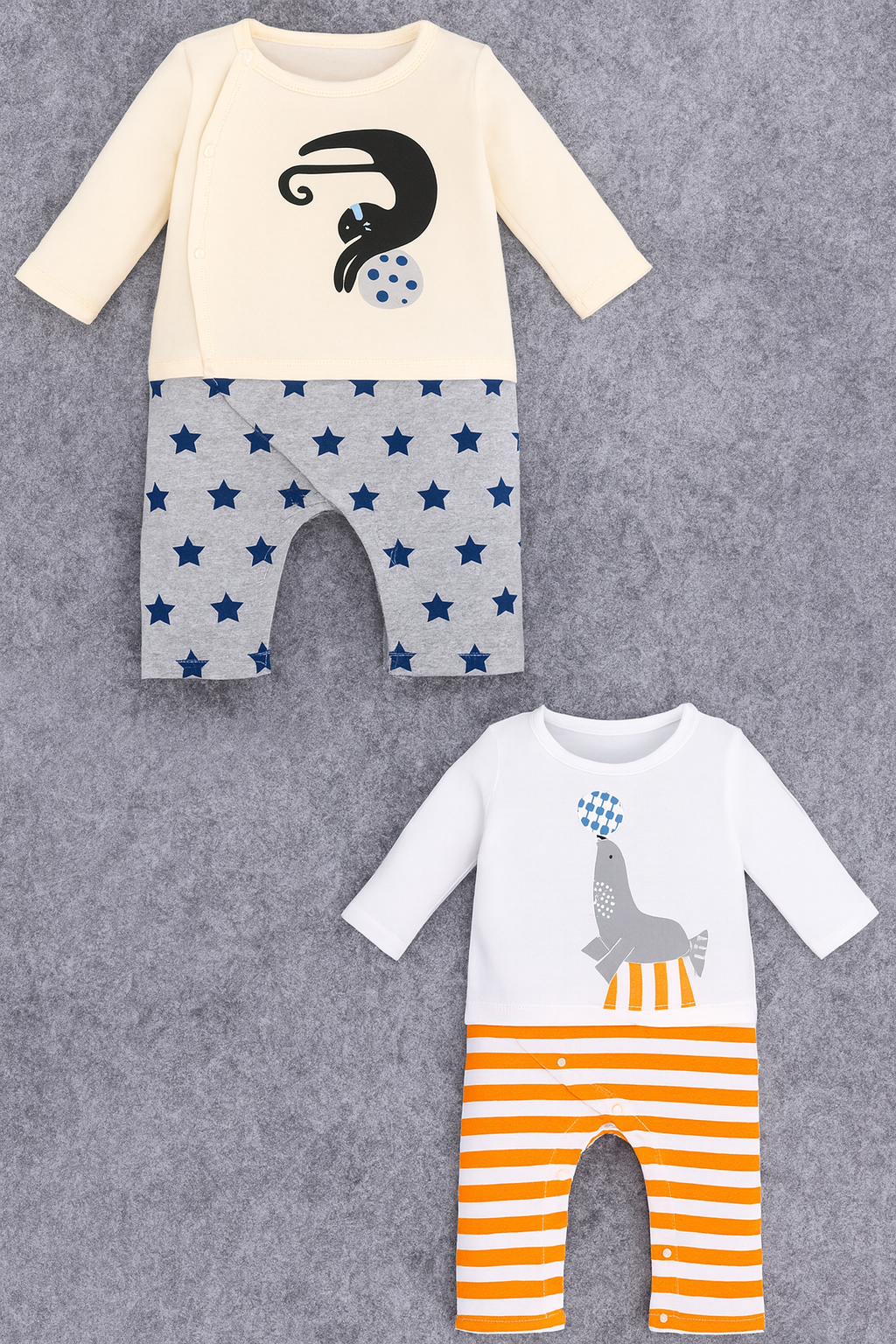 Animal Graphic Cotton Baby Romper