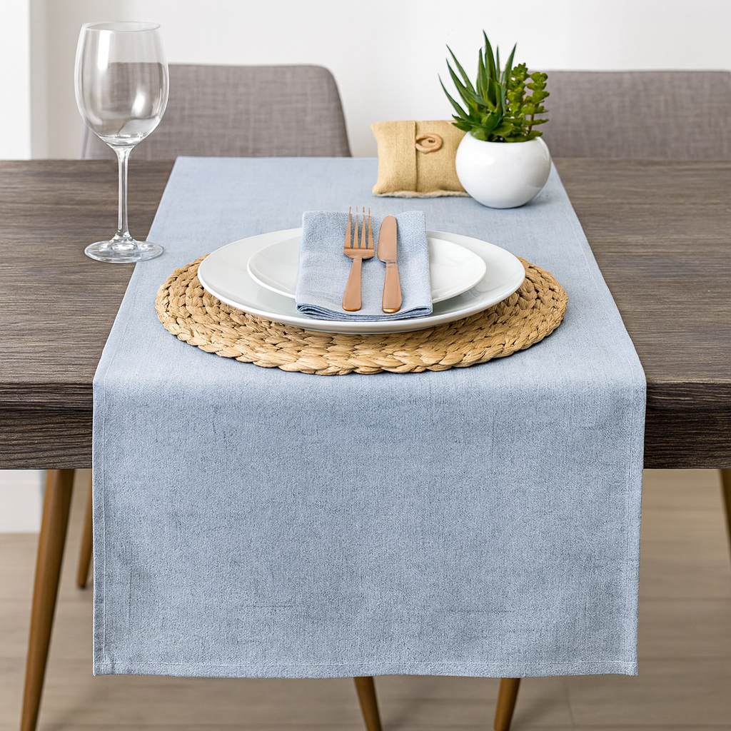 Classic Light Blue Table Runner