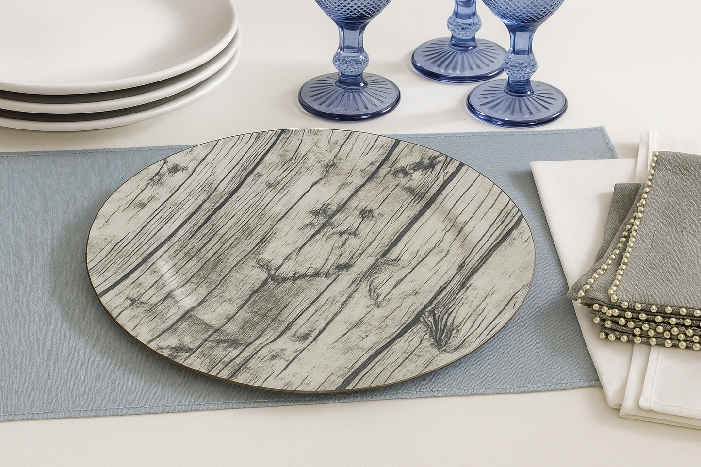 Wood Rustic 14" Charger Plate