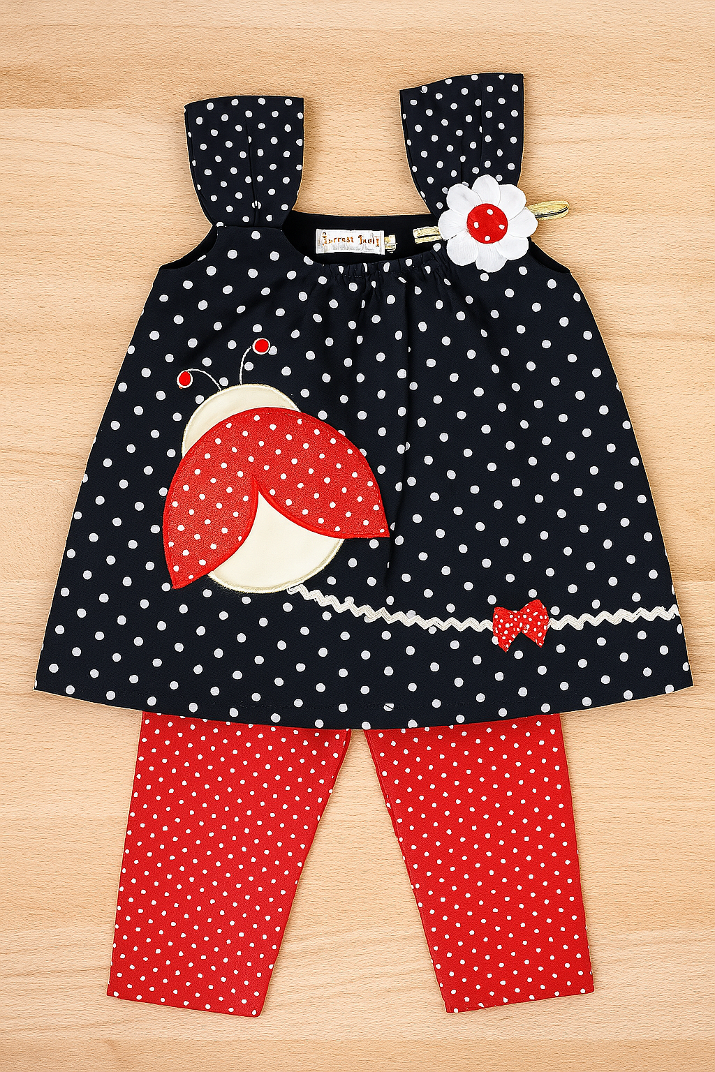 Ladybug Dots Girl Tunic and Pants