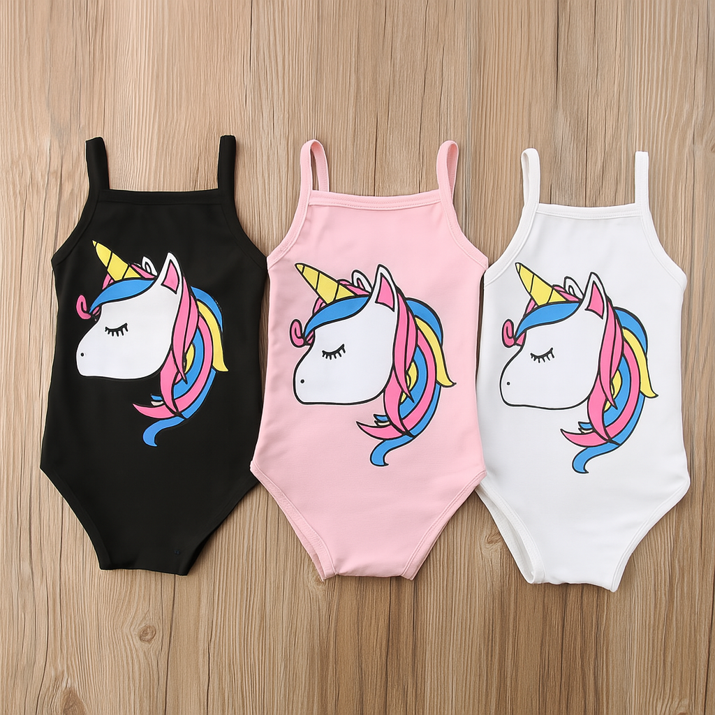 Unicorn One-Piece Girl Swimsuit