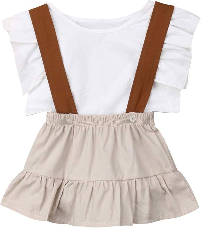 Beige and White 2-Piece Baby Clothing Set