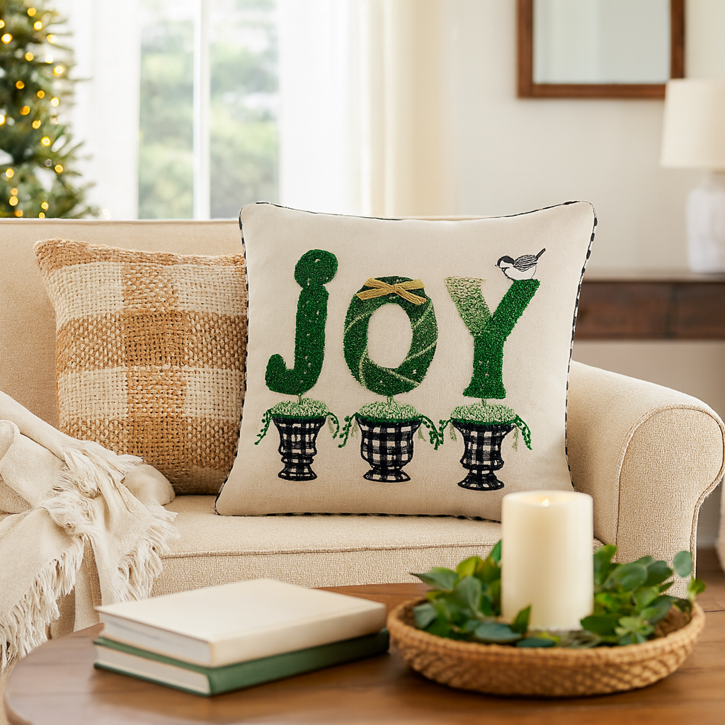 9751 - Topiary Joy 18" Throw Pillow