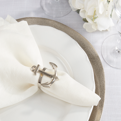 Silver Anchor Napkin Ring