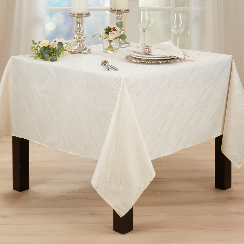 5309 - Ivory Metallic Shimmer 70" Tablecloth