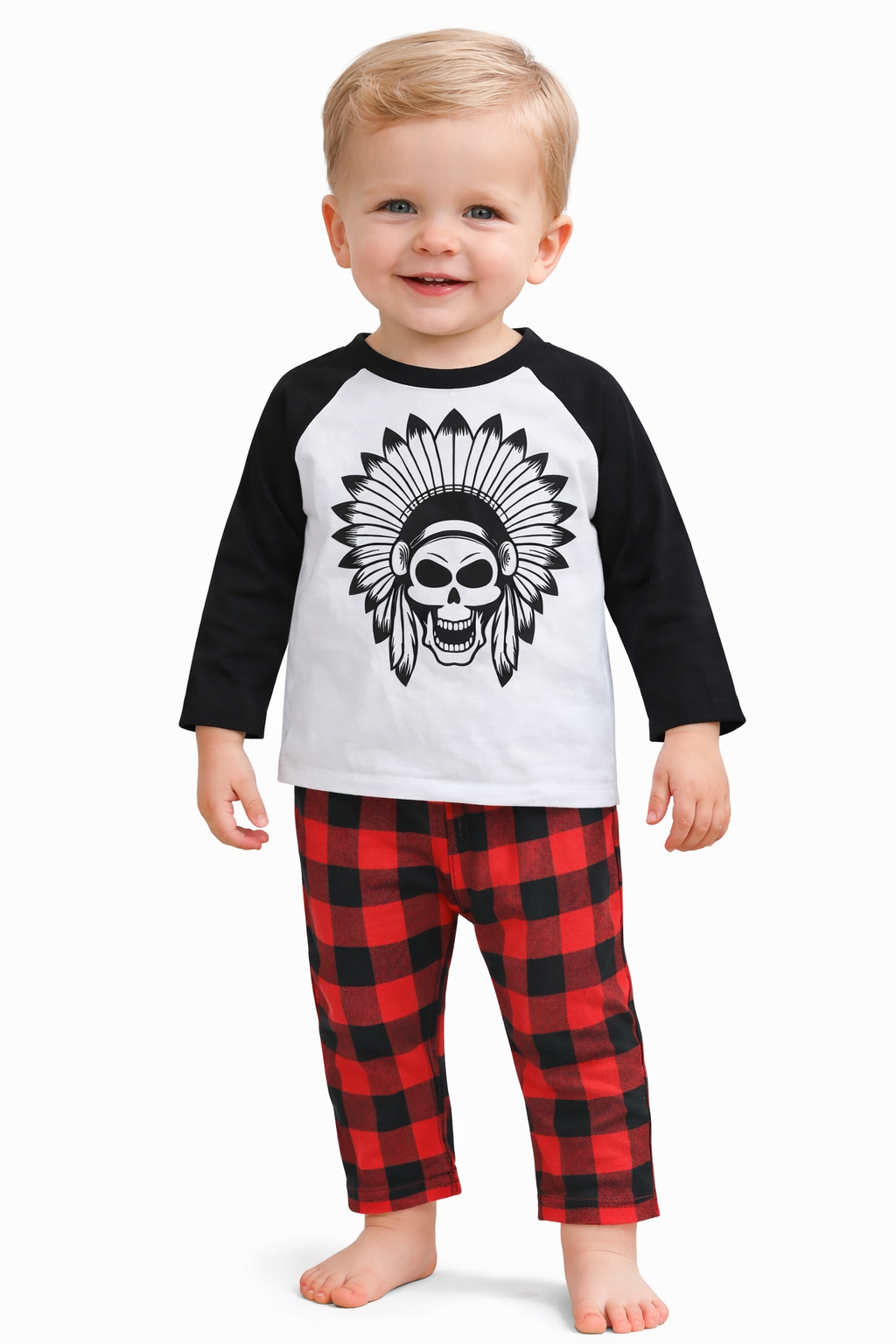 Tribal Skull Graphic 2-Piece Boy Clothing Set