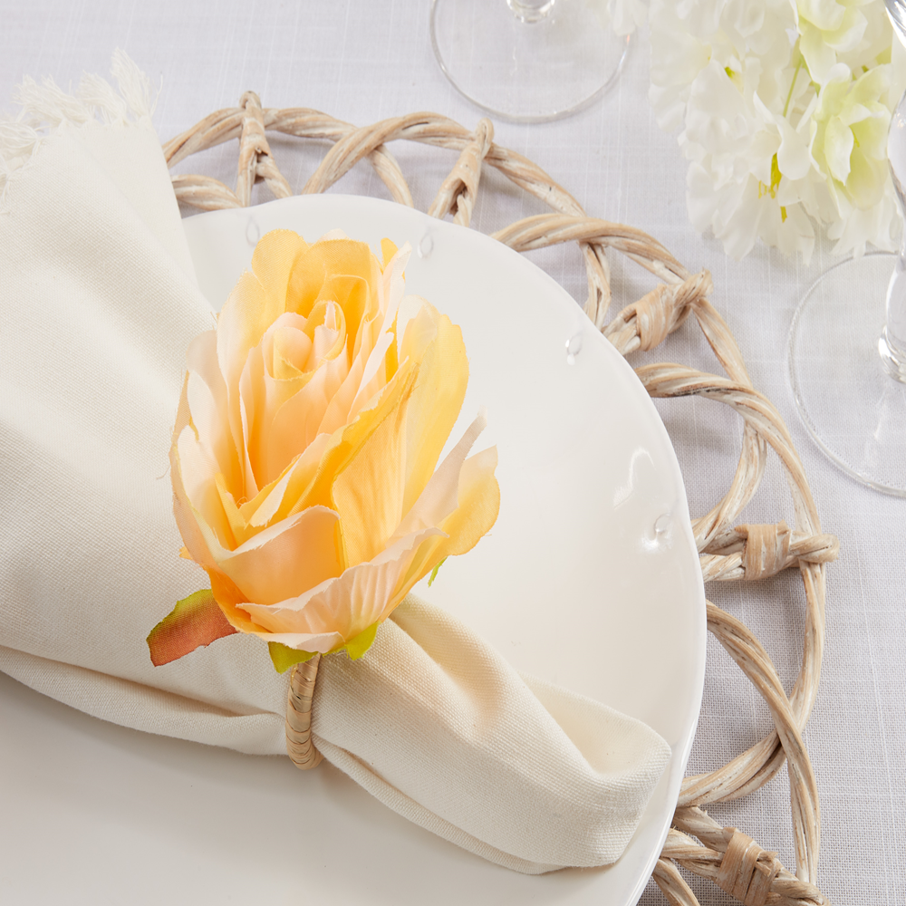 Orange Rose Flower Napkin Ring (Copy)