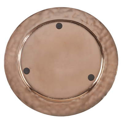 Copper Hammered Rim Aluminum 13" Round Charger Plate