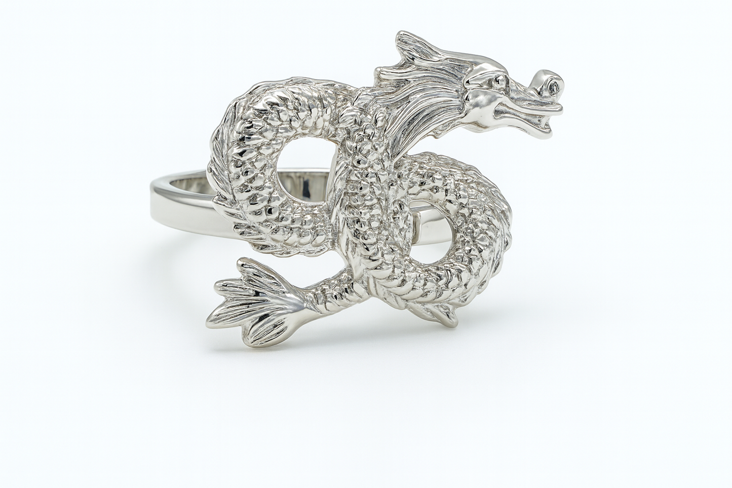 Silver Dragon Metal Napkin Holder Ring