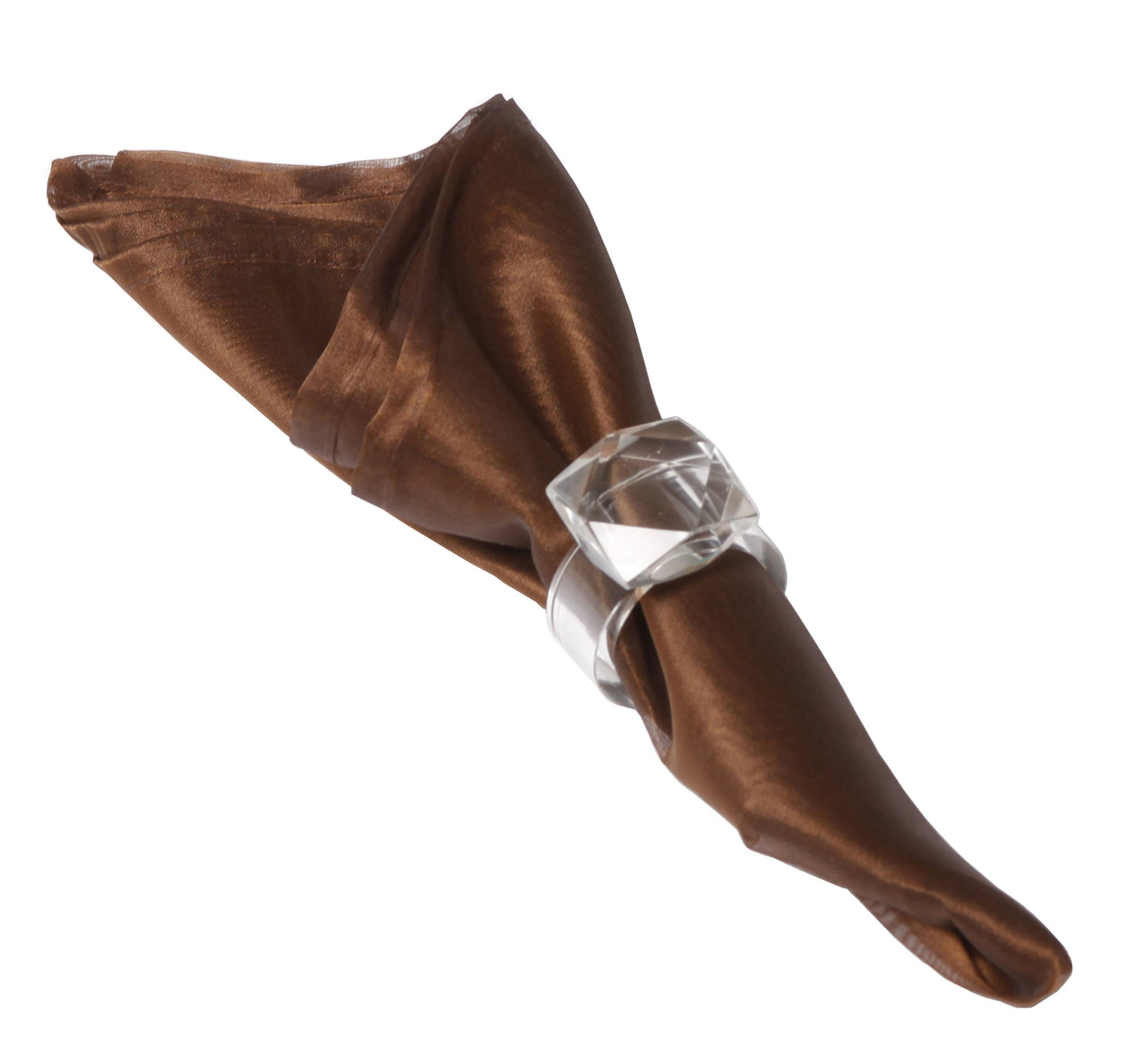 Sheer Brown Plain Organza 20" Dinner Napkin
