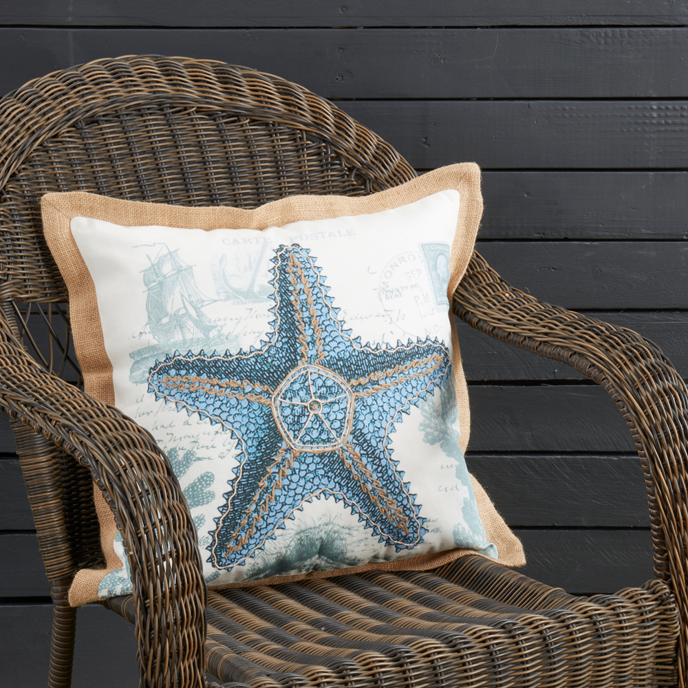 7428 - Starfish 18" Outdoor Throw Pillow