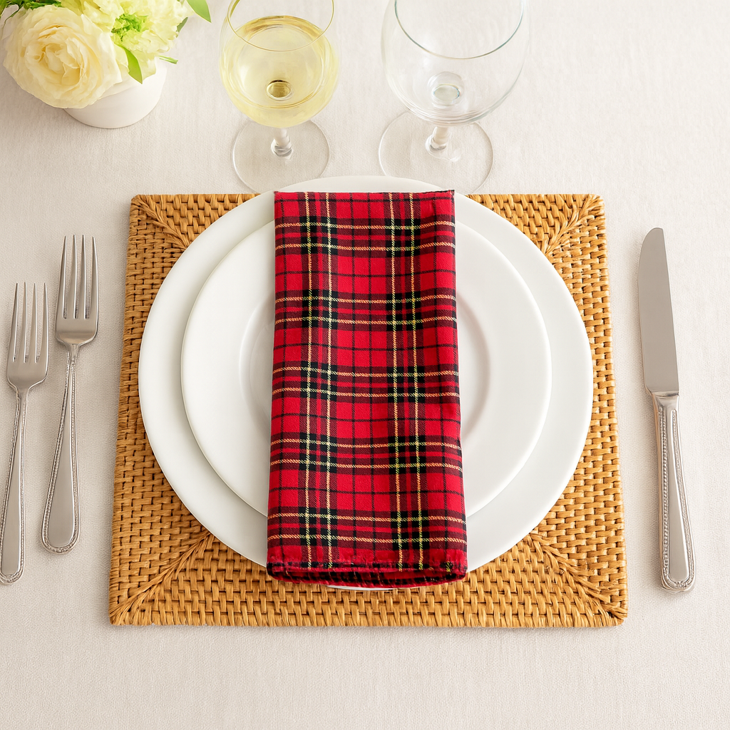 Tartan Plaid Dazzle 18" Cloth Dinner Napkin