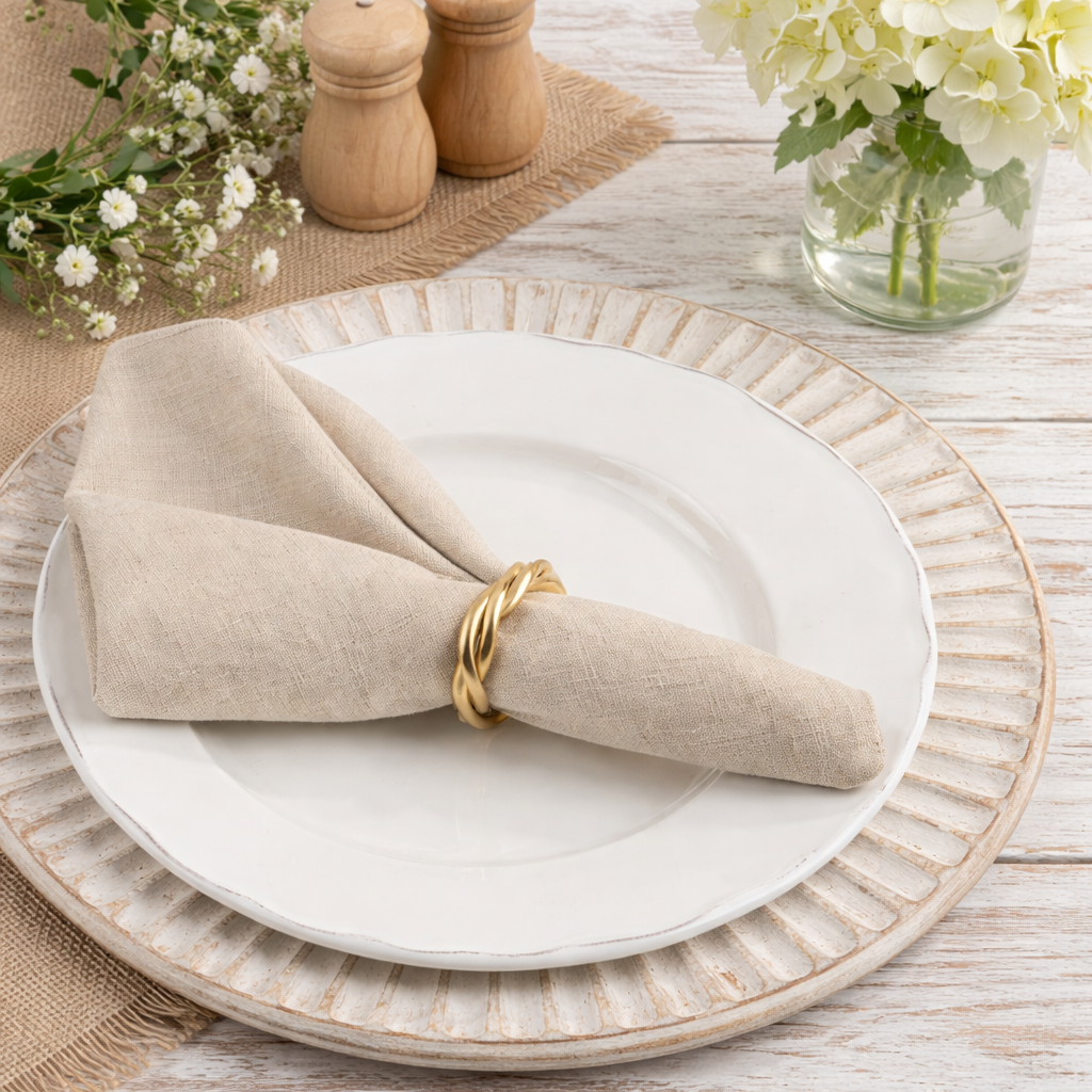 Gold Twisted Napkin Ring