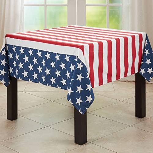 8014 - American Flag Festive Pure Cotton Tablecloth