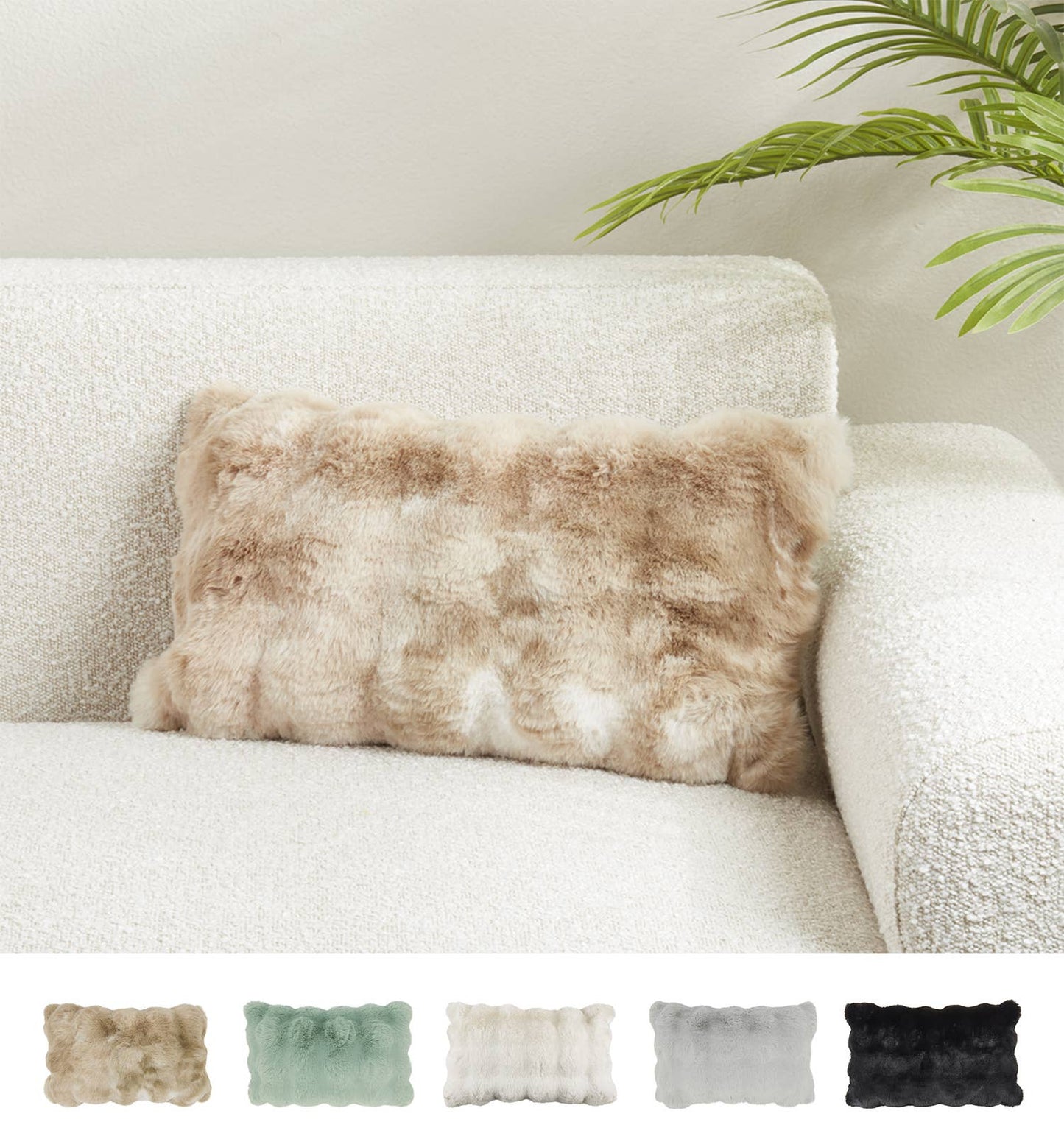 5244 - Bubble Faux Fur 12"x20" Throw Pilllow