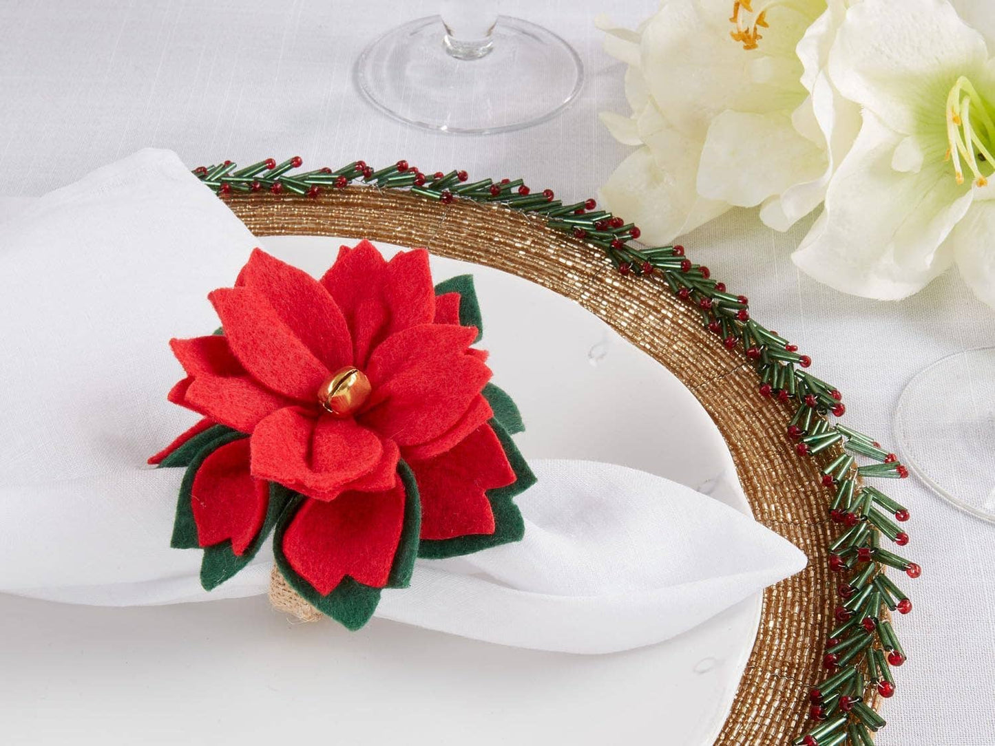 Felt Poinsettia Napkin Ring