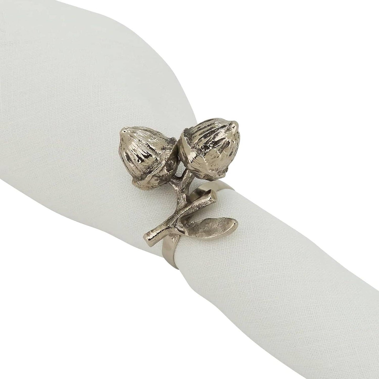 Silver Harvest Acorn Brass Napkin Ring
