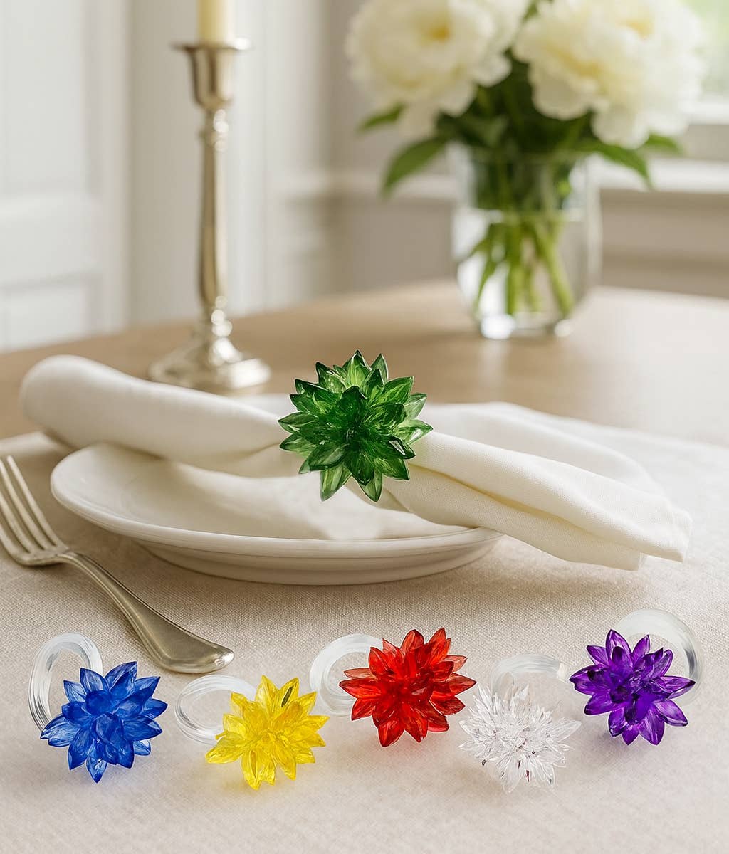 Crystal Design Napkin Ring Holder