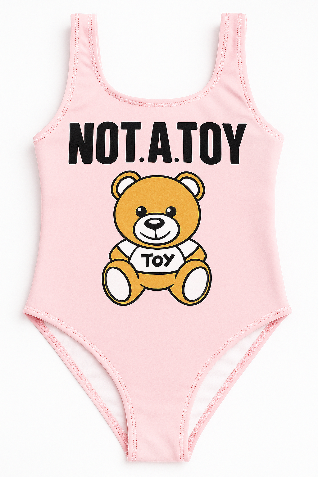 Pink Baby Bear Girl One-Piece Swimsuit