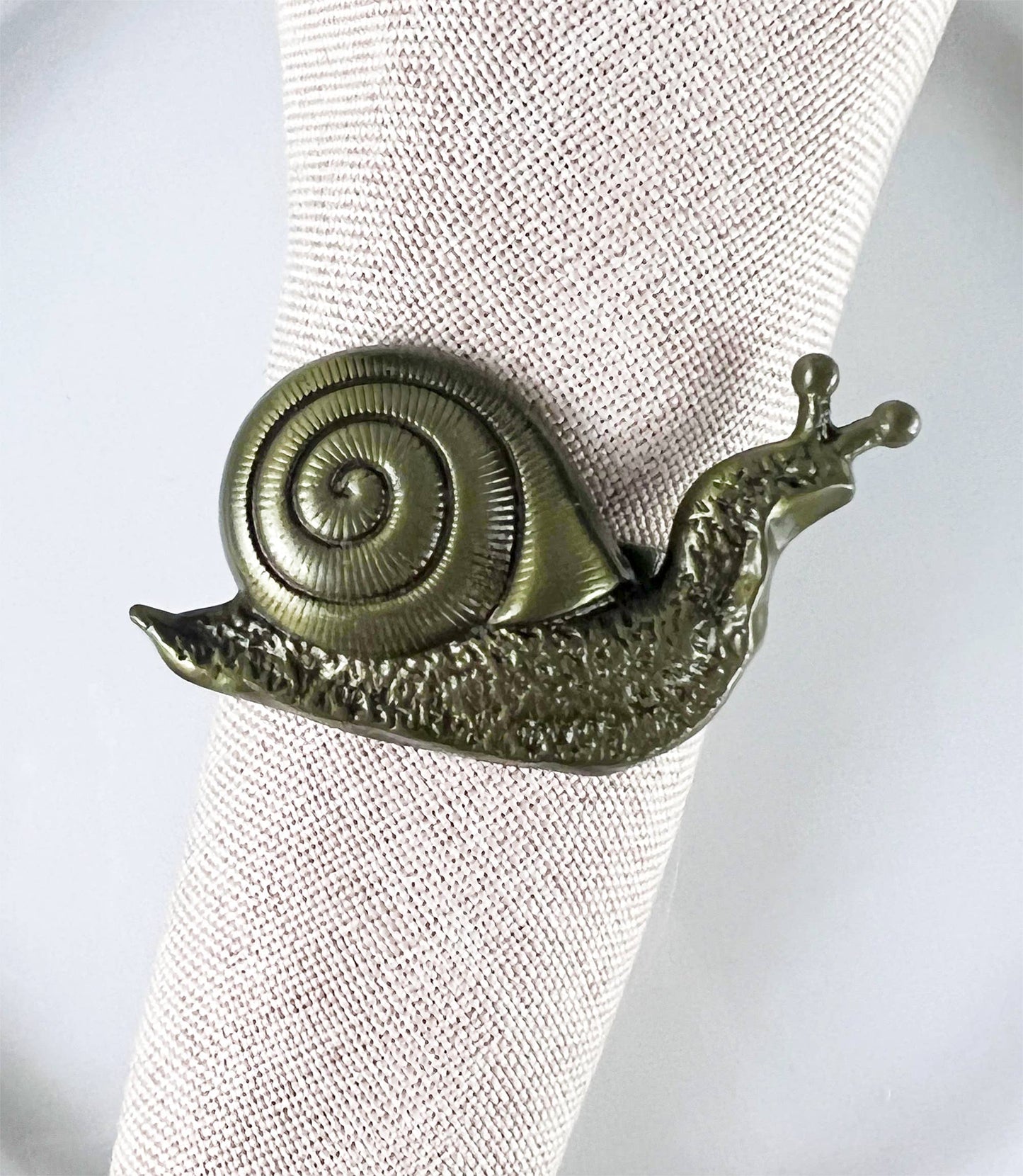 Bronze Snail Metal Napkin Ring Holder