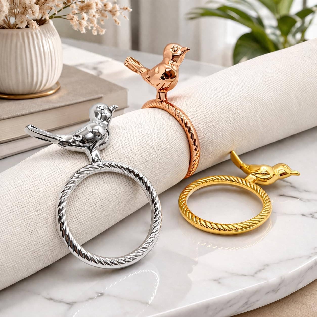 Bird Metal Napkin Ring