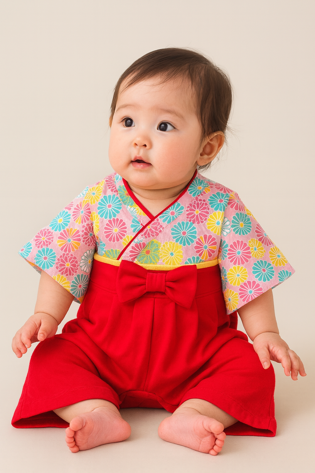 Floral Kimono Cotton Costume Baby Girl Jumpsuit