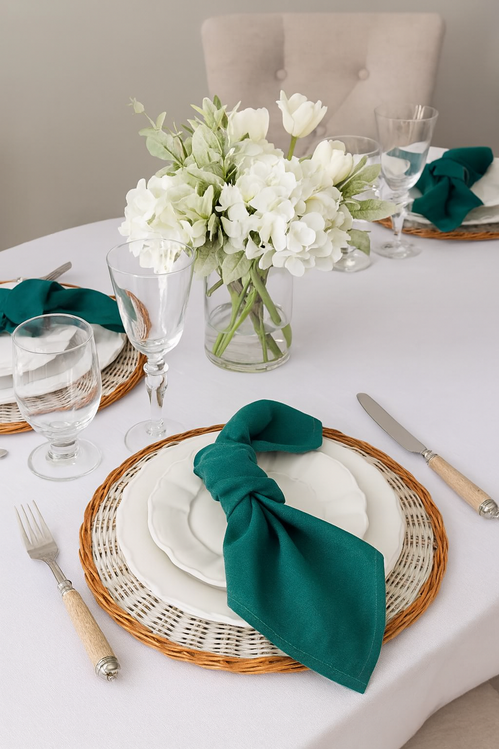 1423 - Jasper Green Pure Linen 20" Dinner Napkin