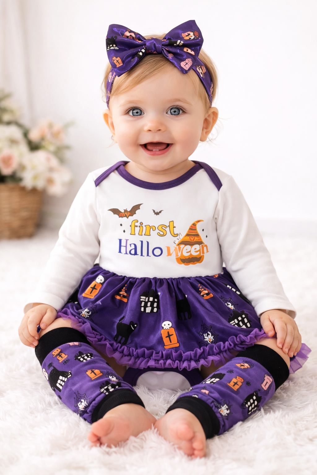 MY 1st Halloween 4-Piece Baby Outfit