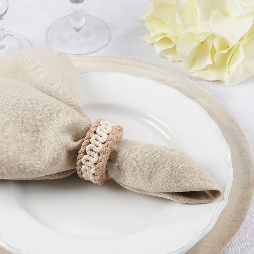 Natural Rope Set of 4 Napkin Rings