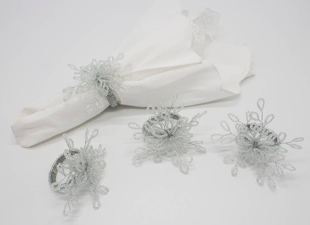 Beaded Snowflake Napkin Ring