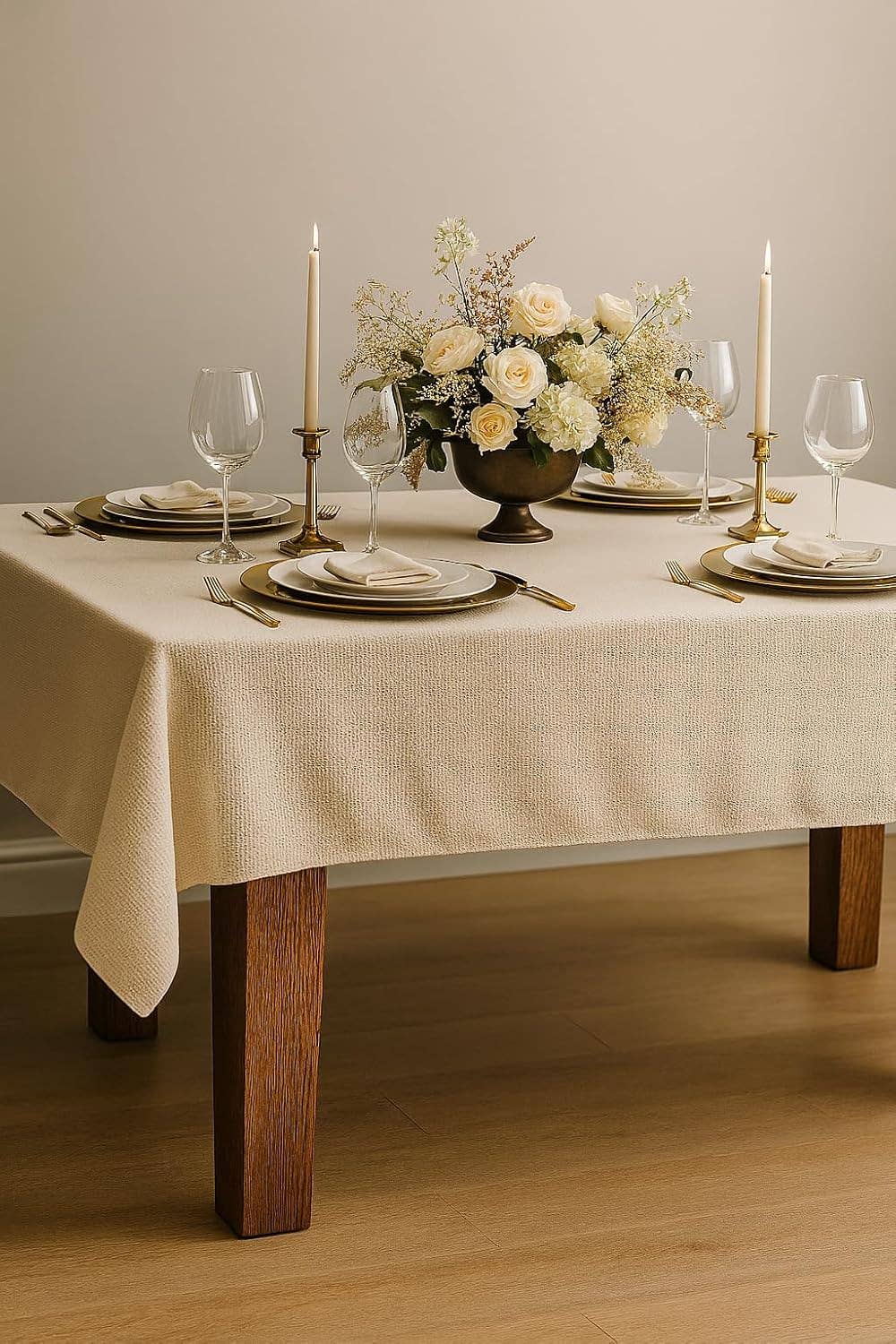 Natural Waffle Weave Tablecloth