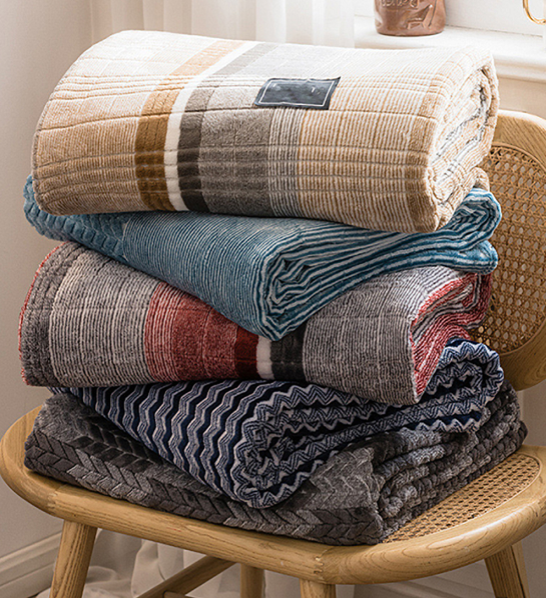 Wheat Design Plush Extra Warm Soft 59"X79" Throw Blanket