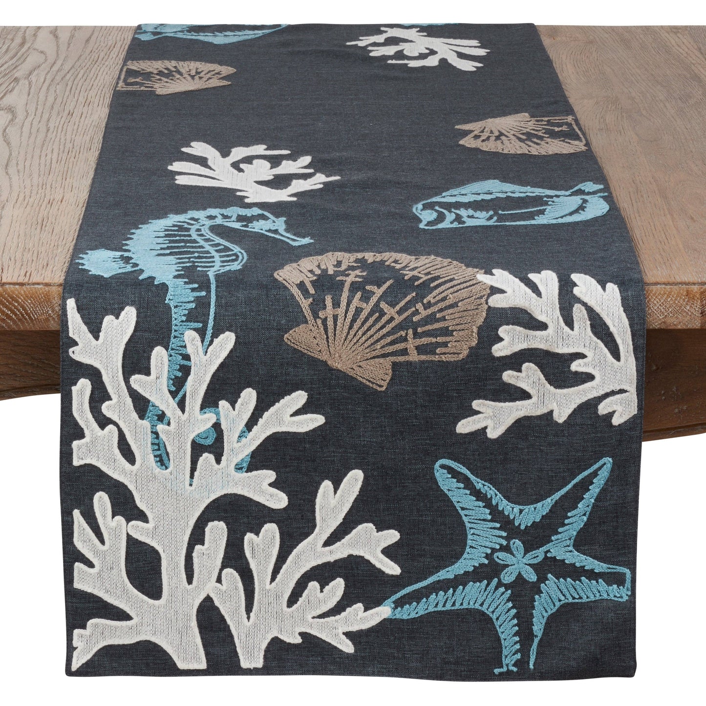 819 - Embroidered Sea Design Table Runner