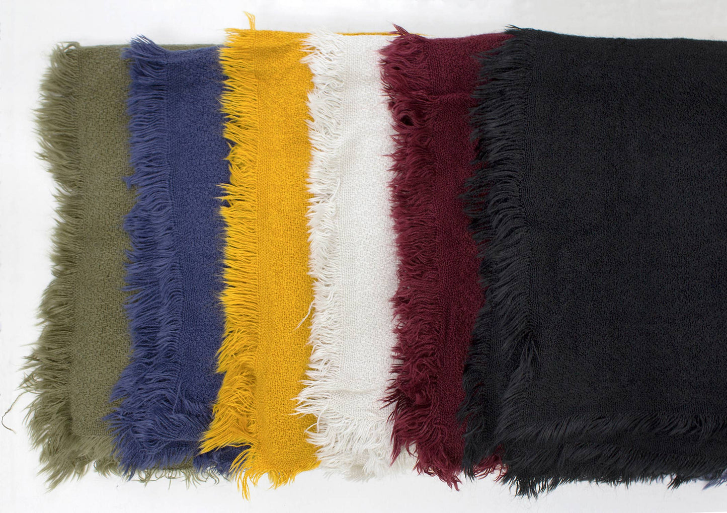 Solid Cashmere Blend Woven Blanket Scarf
