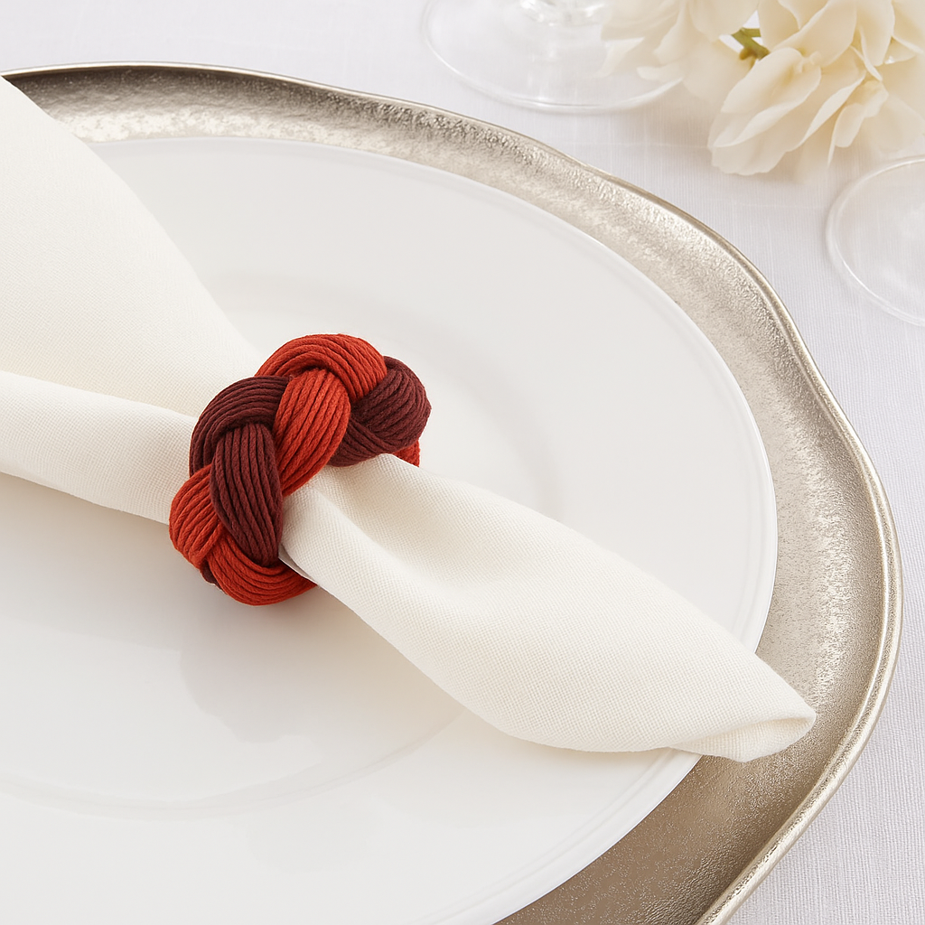 Brick Cord Design Napkin Holder Ring