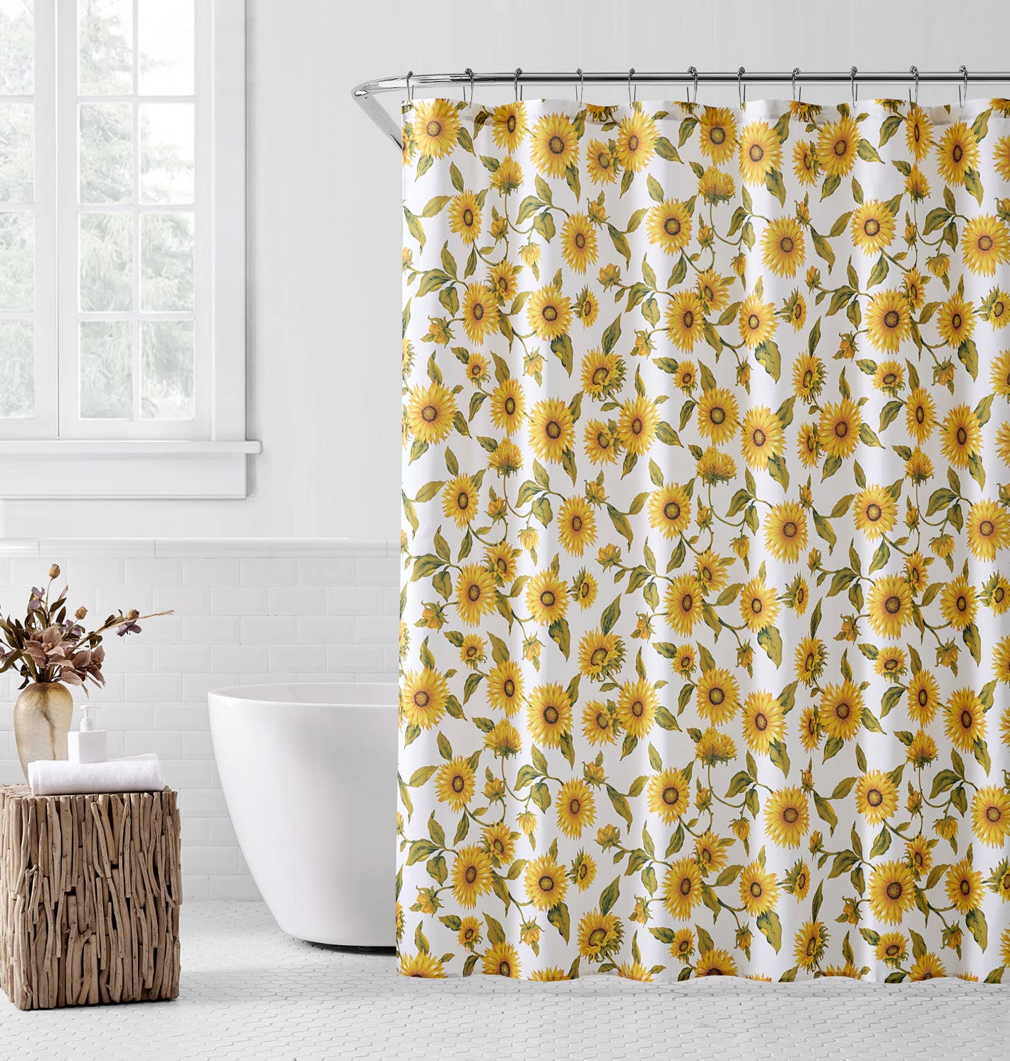 Joyous Sunflower Shower Curtain