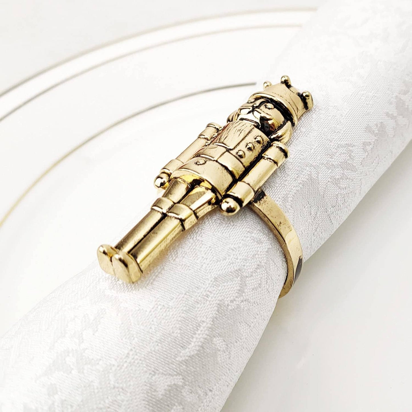 Light Gold Nutcracker Napkin Ring